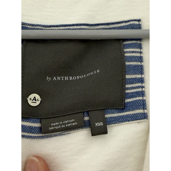 Anthropologie Draped Longline Vest White Wrapped Tie duster size XS/S bohochich - Picture 2 of 5